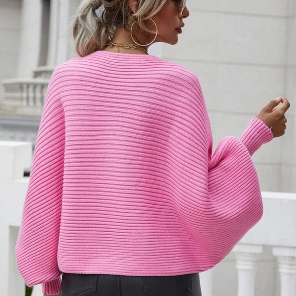 Boho batwing sleeve knit sweater - Picture 6 of 16